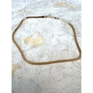 Hong Kong Gold Tone Thicker Snake Chain Necklace 15"